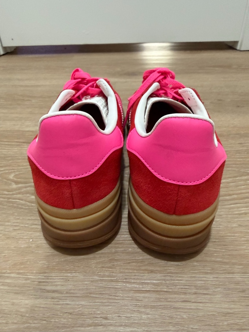 Adidas Gazelle Bold sneakers in the Collegiate Red and Lucid Pink colorway - Picture 5 of 5
